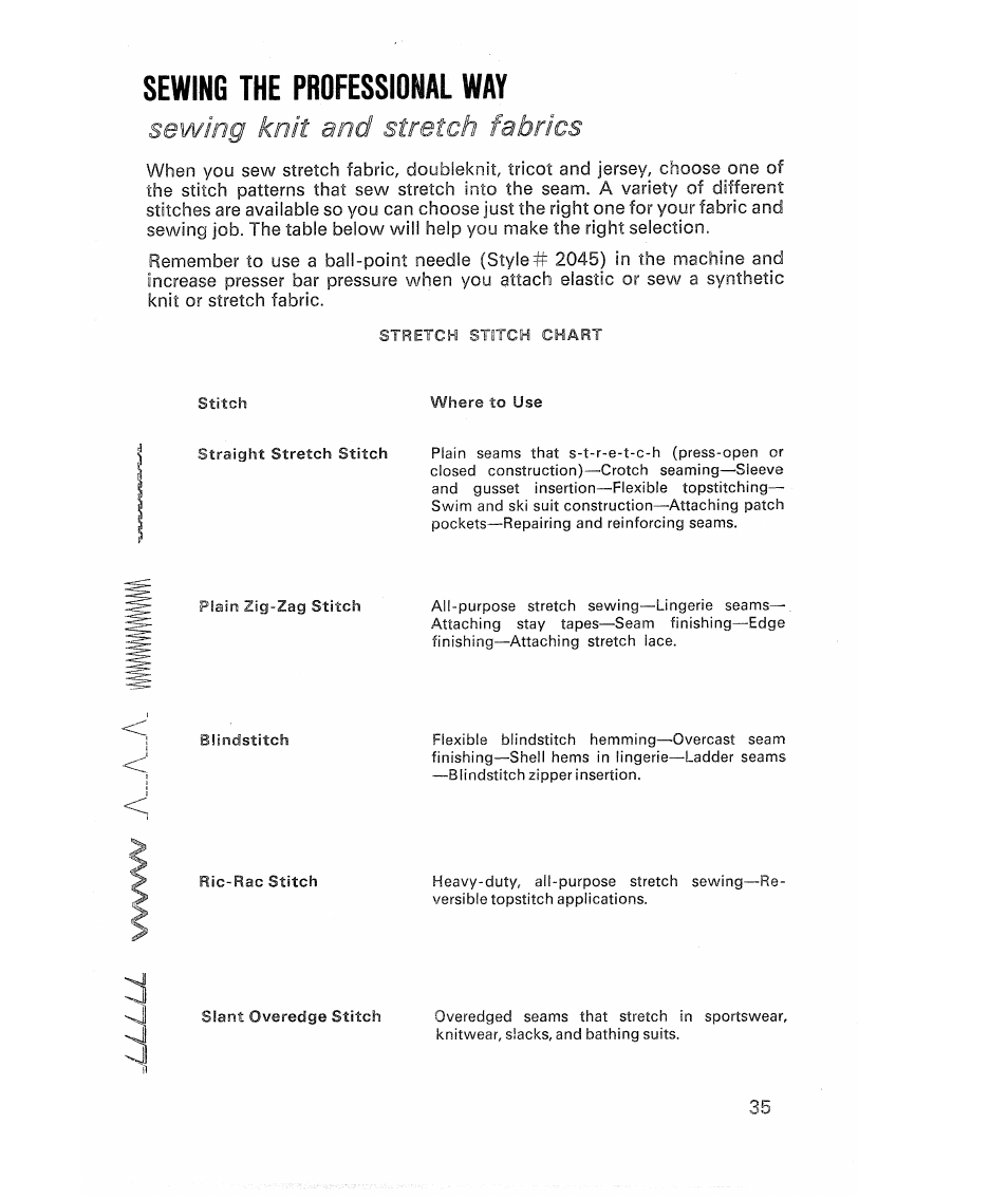 Sewing the professional way | SINGER 513 Stylist User Manual | Page 37 / 64