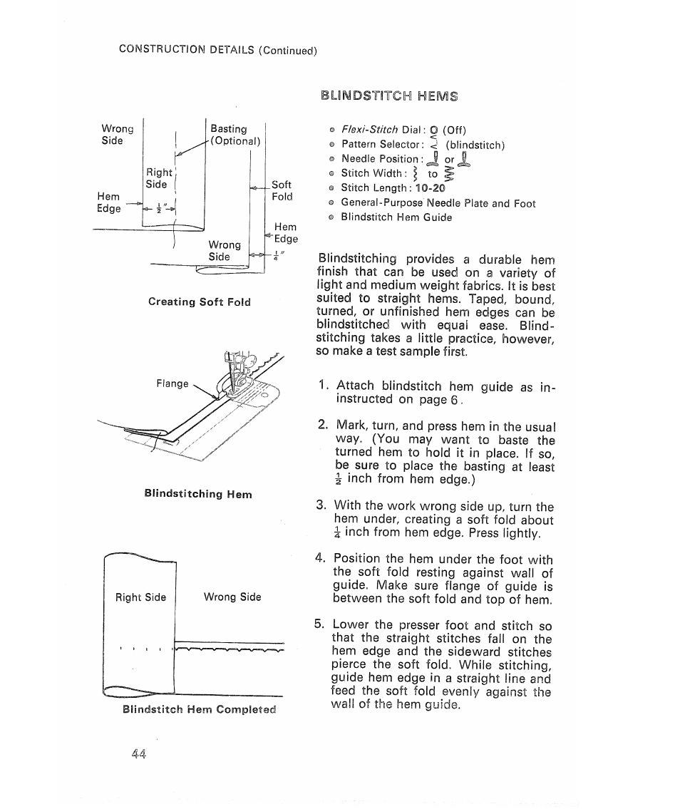 SINGER 513 Stylist User Manual | Page 46 / 64