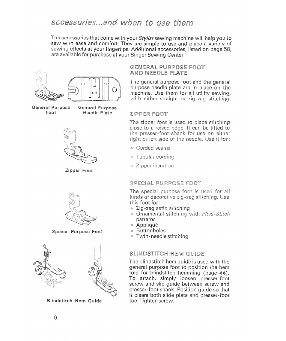SINGER 513 Stylist User Manual | Page 8 / 64