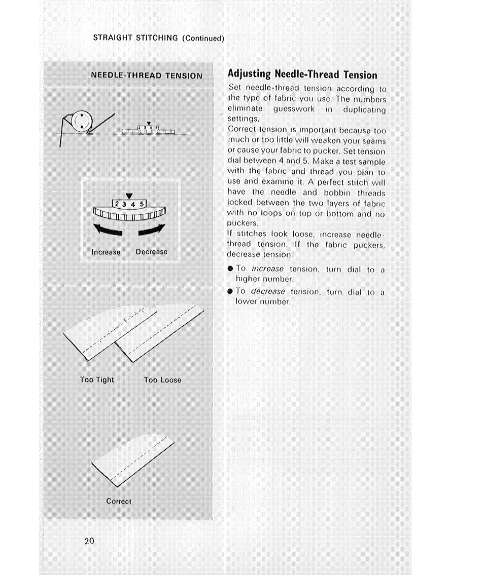 Adjusting needle-thread tension | SINGER 514 User Manual | Page 22 / 70