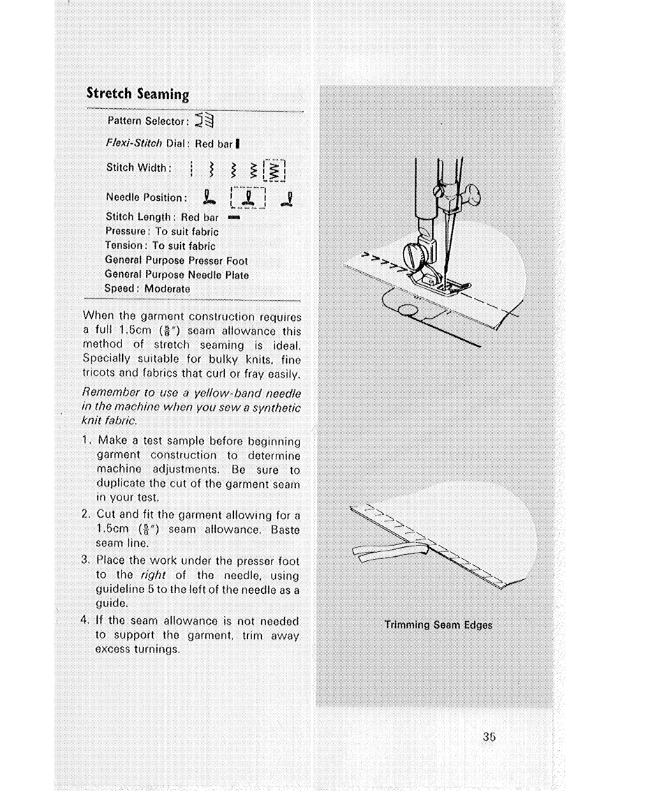 Stretch seaming | SINGER 514 User Manual | Page 37 / 70