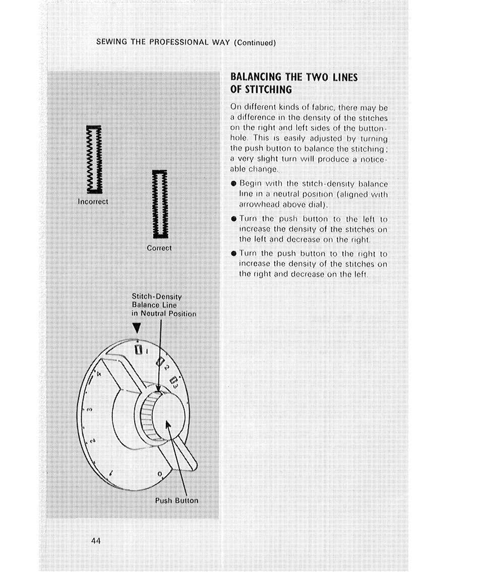 Balancing the two lines of stitching | SINGER 514 User Manual | Page 46 / 70