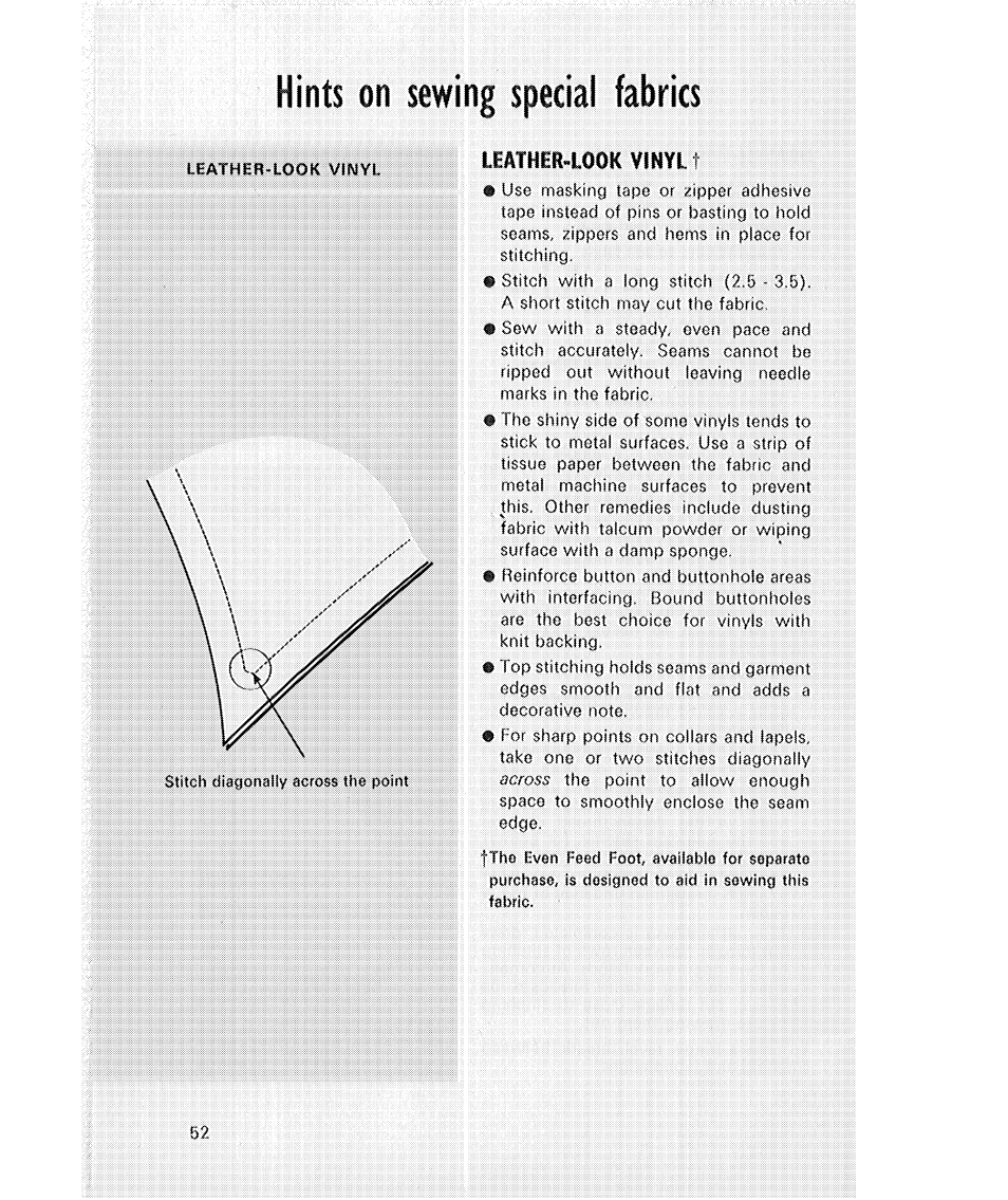 Leathmook vinyl t | SINGER 514 User Manual | Page 54 / 70