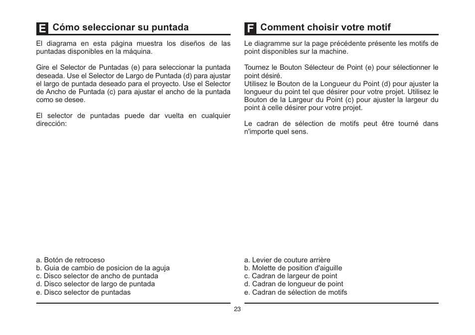 Cómo seleccionar su puntada, Comment choisir votre motif | SINGER 5511 User Manual | Page 30 / 63
