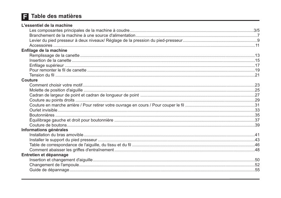 SINGER 5511 User Manual | Page 8 / 63