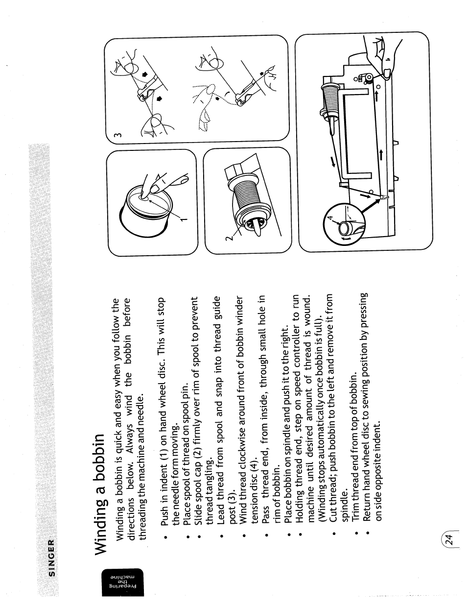 Winding a bobbin | SINGER 57815 User Manual | Page 26 / 84