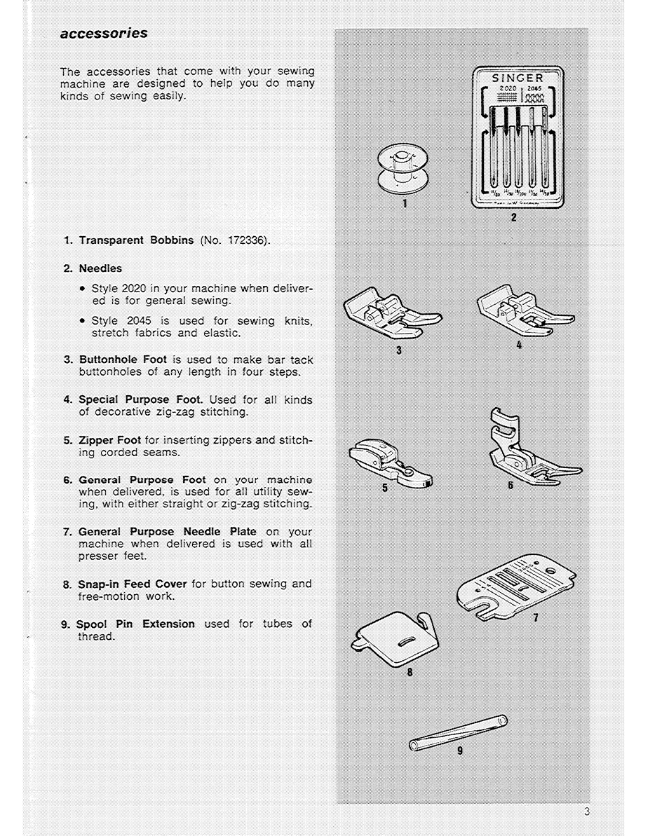 SINGER 6104 User Manual | Page 5 / 44