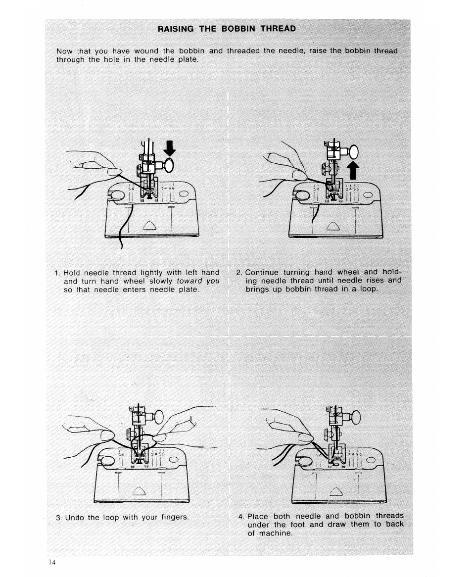 Raising the bobbin thread | SINGER 6105 User Manual | Page 16 / 44