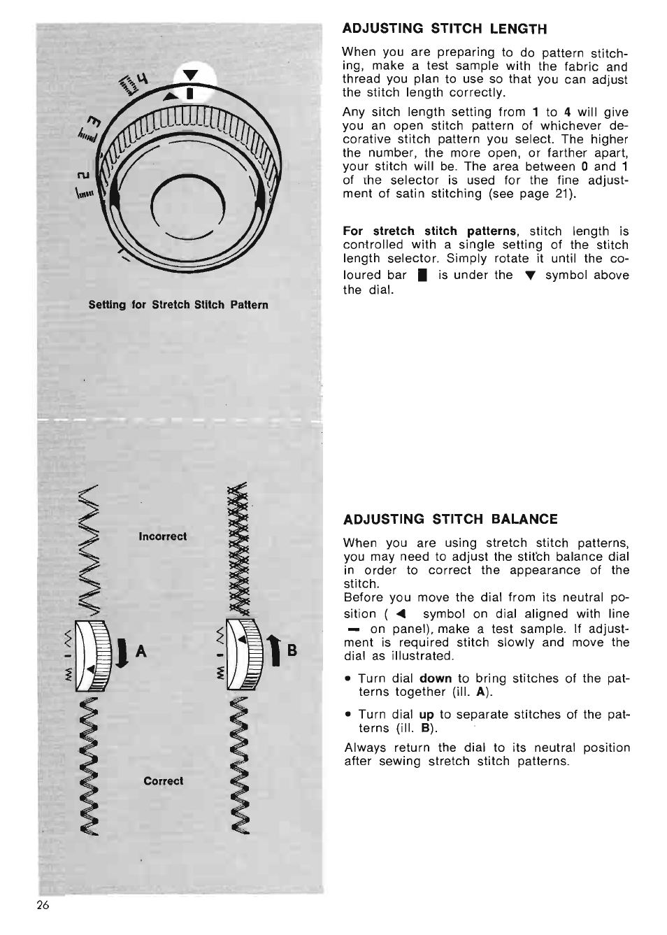 Adjusting stitch balance | SINGER 6106 User Manual | Page 28 / 44