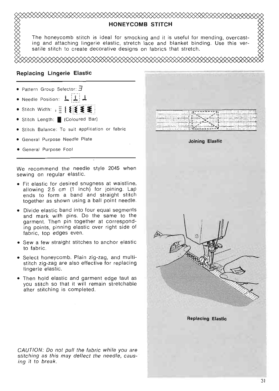 Replacing lingerie elastic | SINGER 6106 User Manual | Page 33 / 44