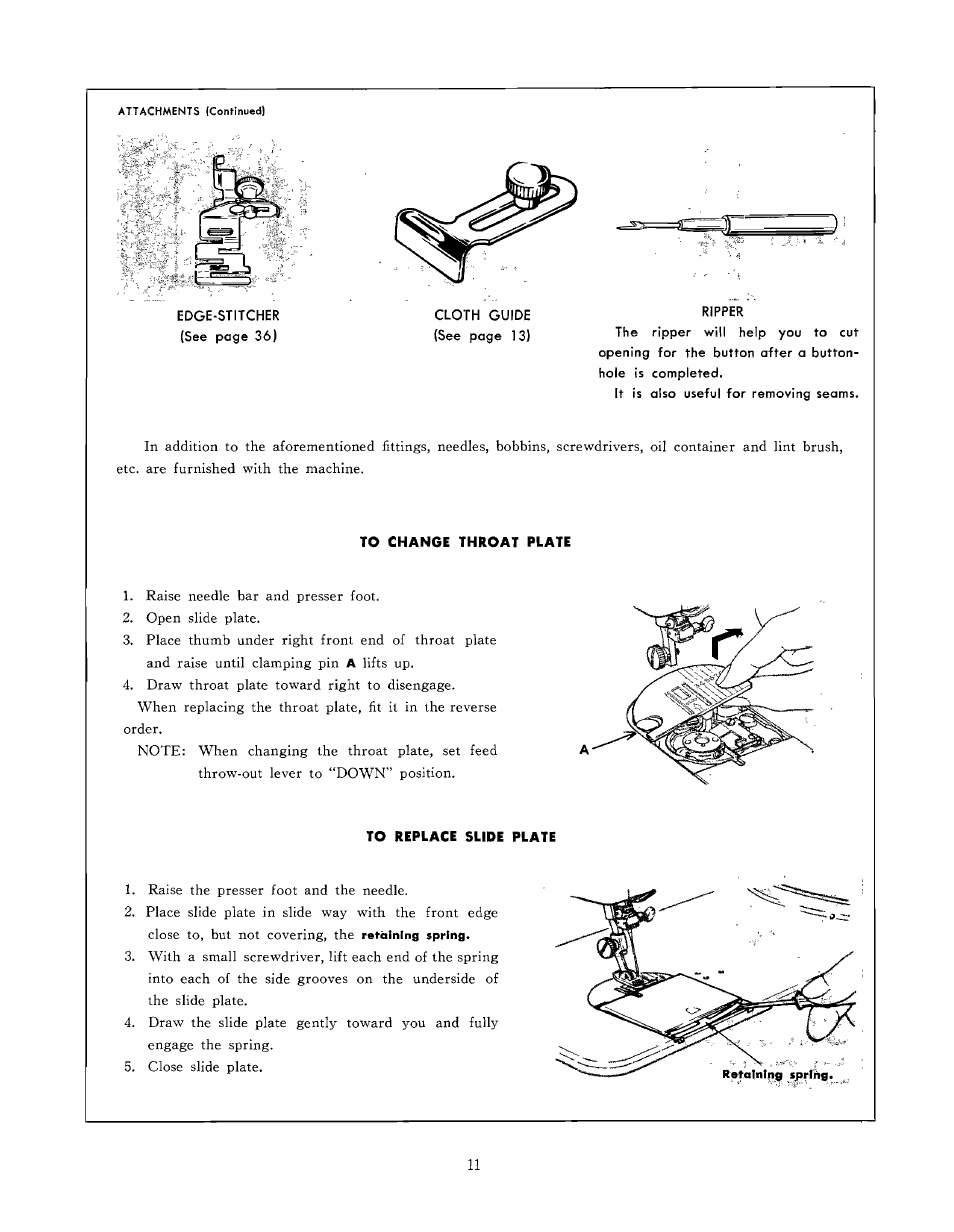 SINGER 610U User Manual | Page 13 / 43