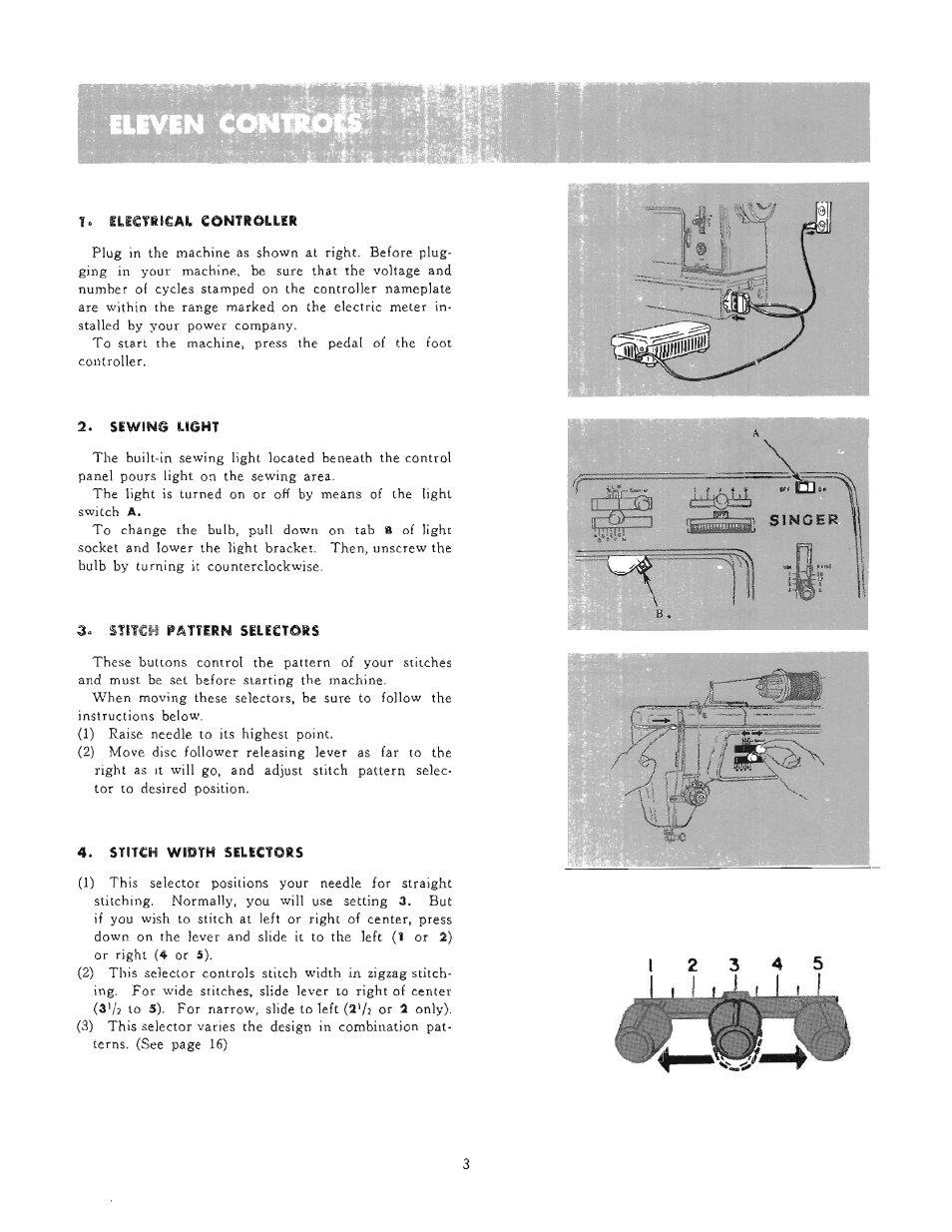 SINGER 610U User Manual | Page 5 / 43