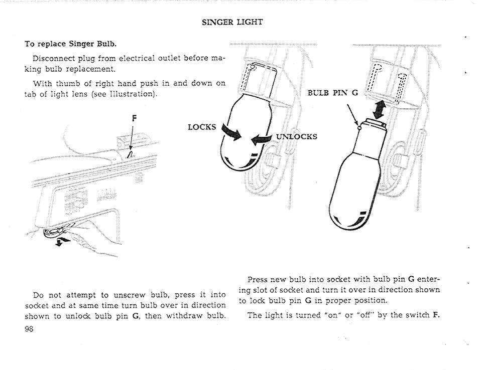 SINGER 611 User Manual | Page 100 / 108