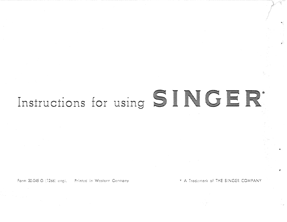 Illy | SINGER 611 User Manual | Page 2 / 108