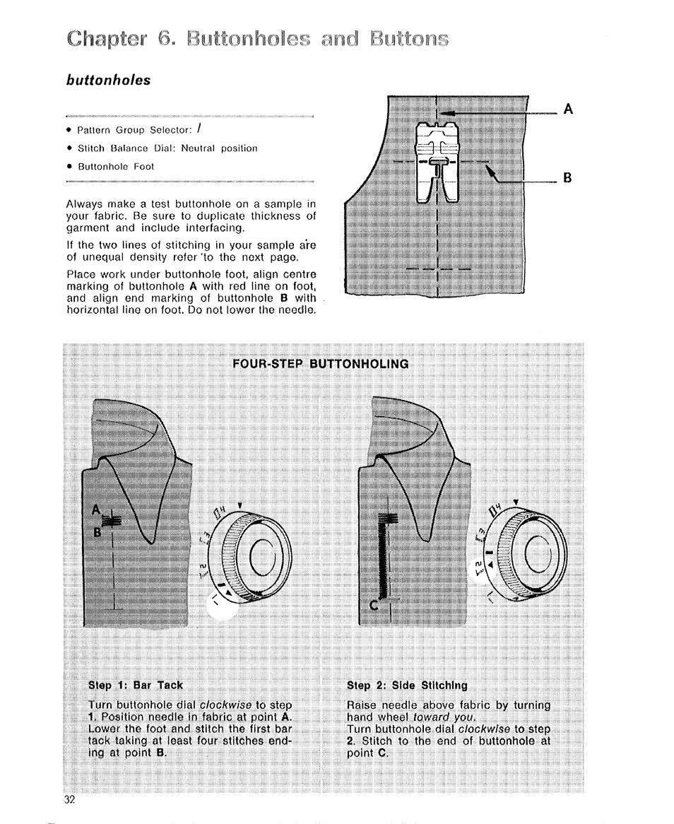 Buttonholes | SINGER 6110 User Manual | Page 33 / 41