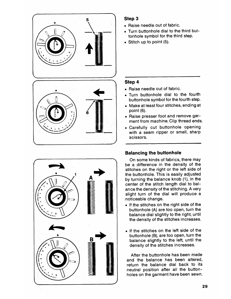 Balancing the buttonhole | SINGER 6212 User Manual | Page 31 / 40