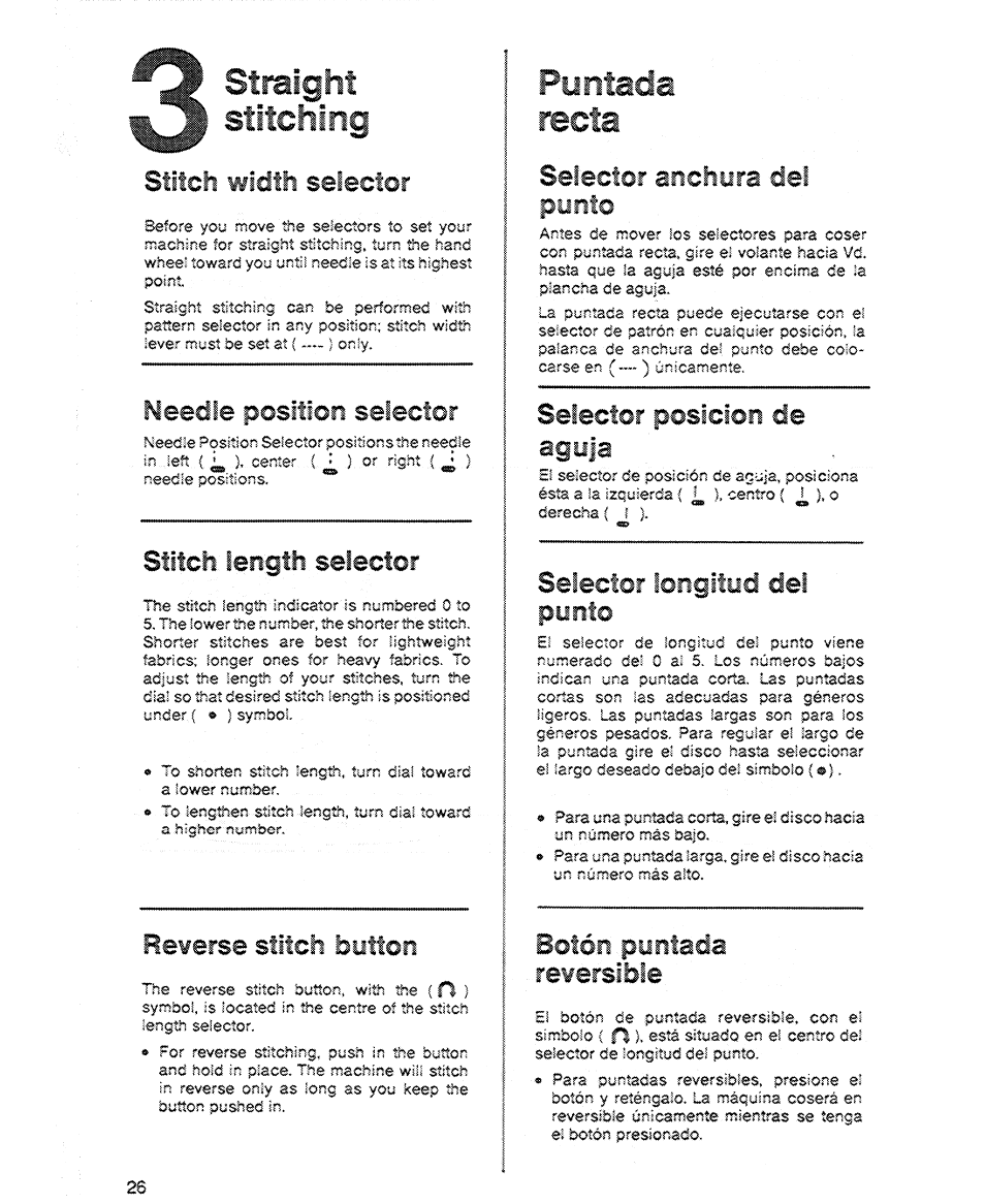 Straight | SINGER 6606 User Manual | Page 28 / 92