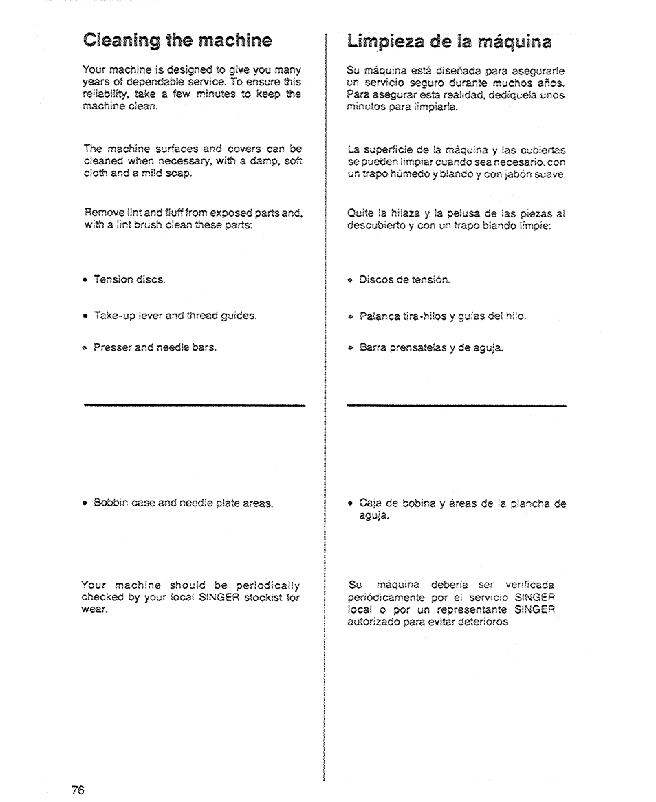 SINGER 6606 User Manual | Page 78 / 92