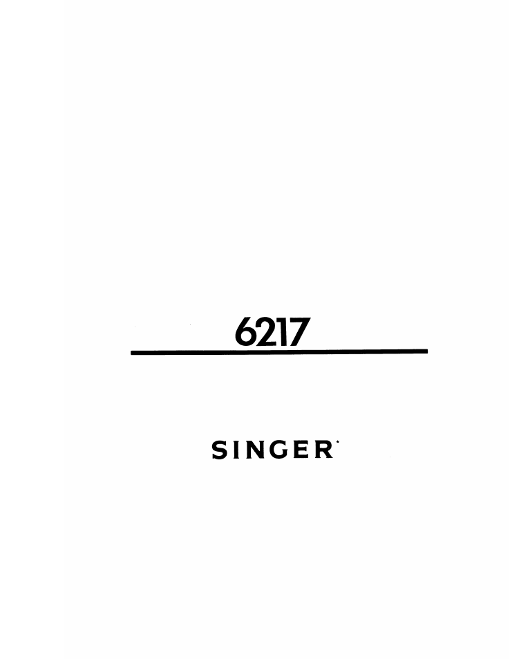 SINGER 6217 User Manual | 48 pages