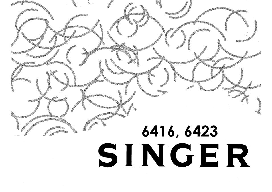 SINGER 6423 User Manual | 28 pages