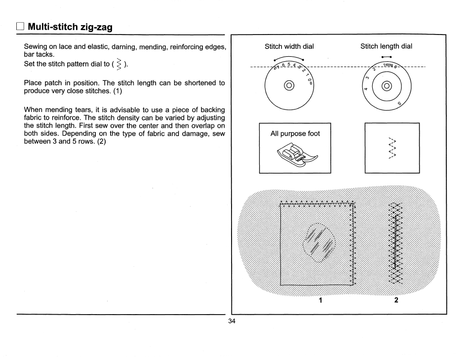 Multi-stitch zig-zag | SINGER 6510 Scholastic User Manual | Page 37 / 54