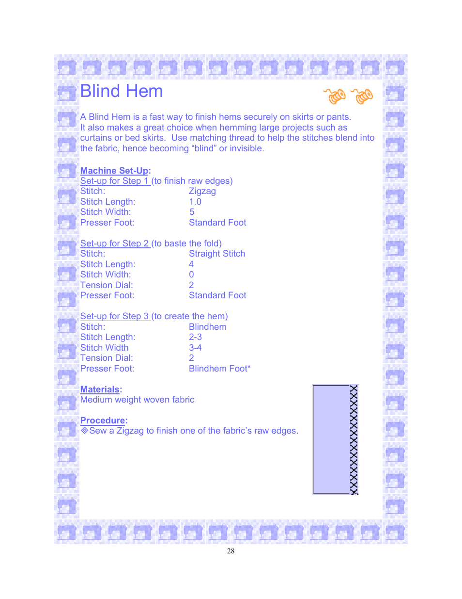 Blind hem | SINGER 6550-WORKBOOK Scholastic User Manual | Page 32 / 59