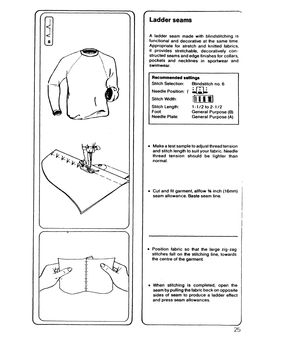 Ladder seams | SINGER 6610 User Manual | Page 30 / 52