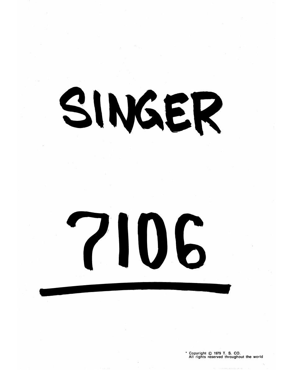 7i0g, Sin&er 7i0g | SINGER 7106 User Manual | Page 2 / 44