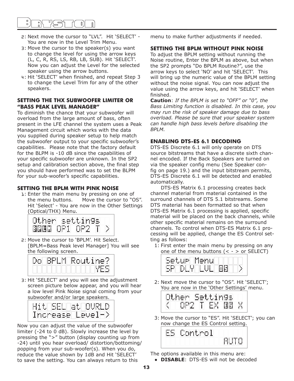 Bryston SP2 PREAMP User Manual | Page 14 / 20