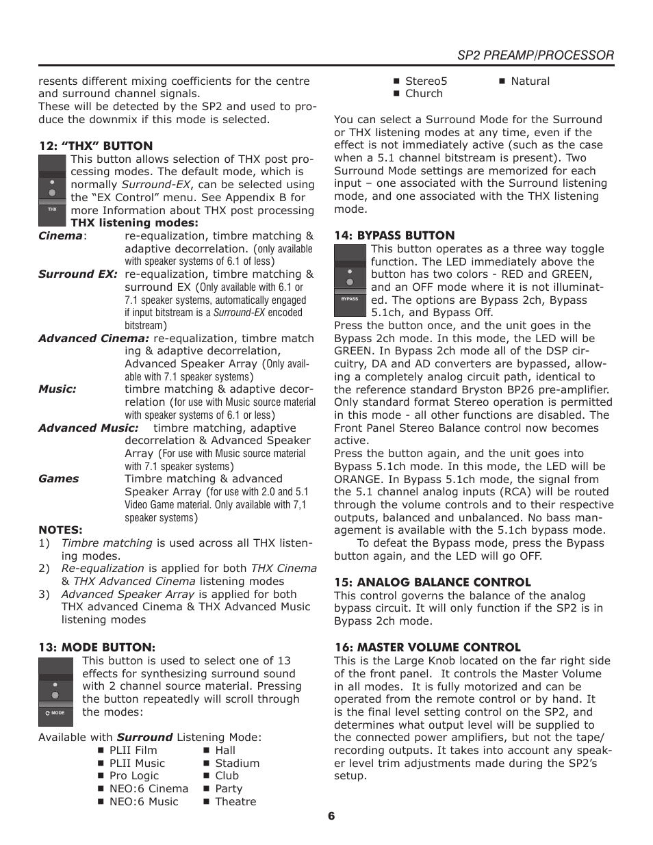 Bryston SP2 PREAMP User Manual | Page 7 / 20