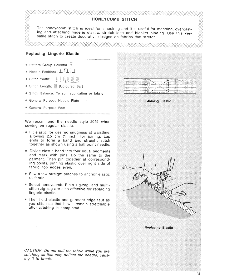 Honeycomb stitch | SINGER 7110 User Manual | Page 33 / 44