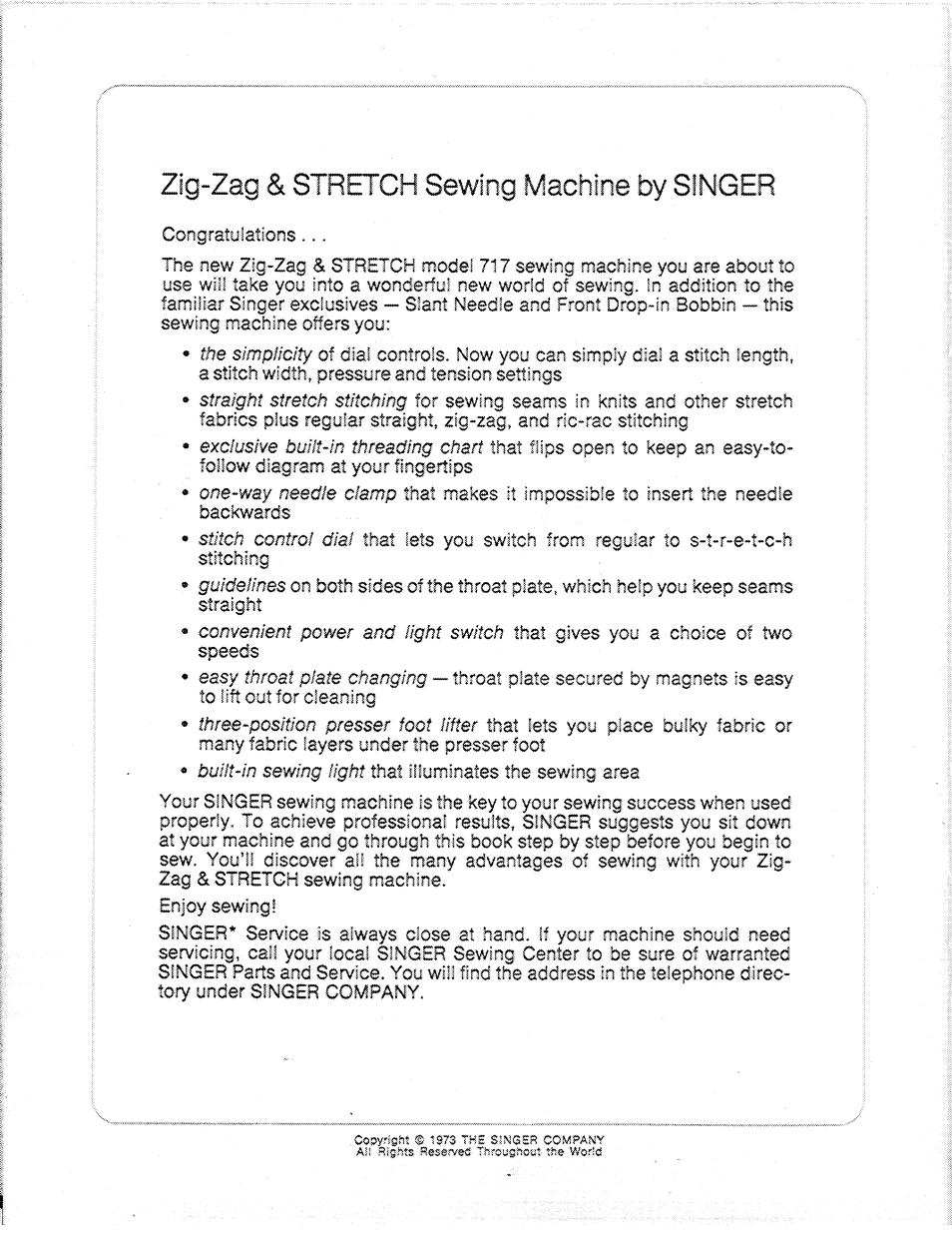 Zig-zag & stretch sewing machine by slfsiger | SINGER 717 Scholastic User Manual | Page 2 / 48