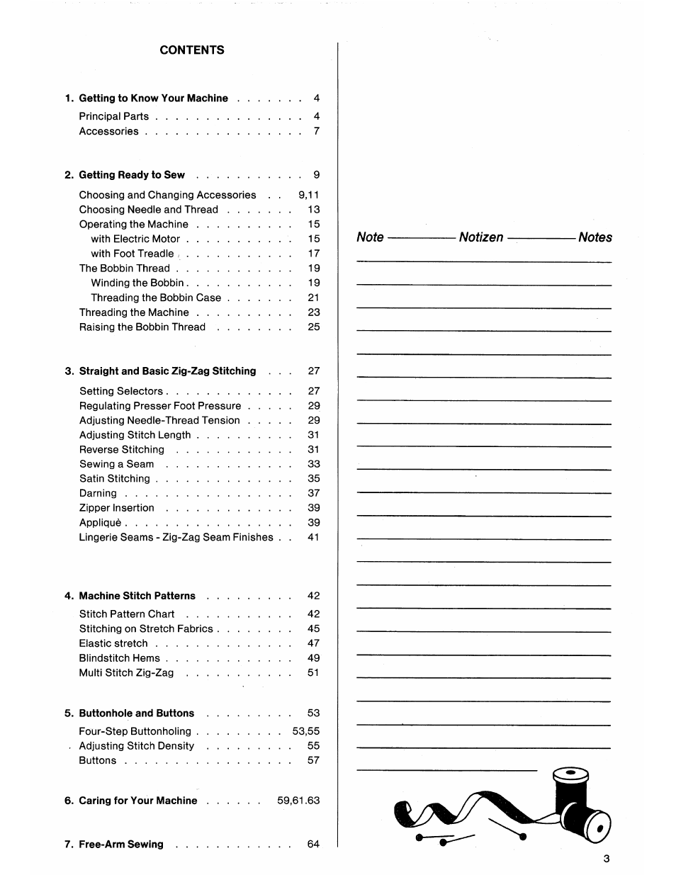 SINGER 7184 User Manual | Page 5 / 66