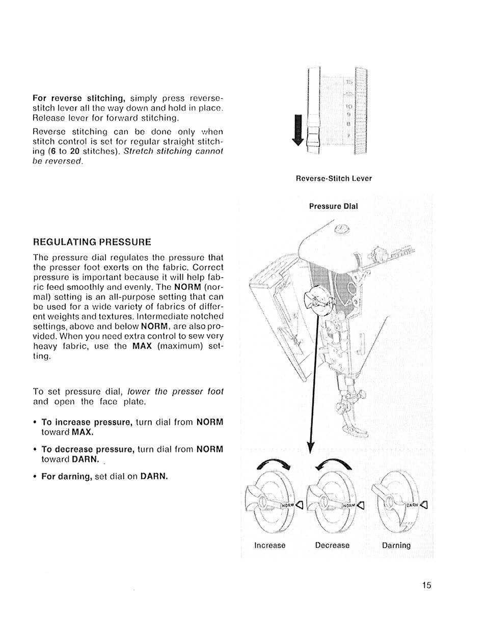 Regulating pressure | SINGER 719 User Manual | Page 17 / 36