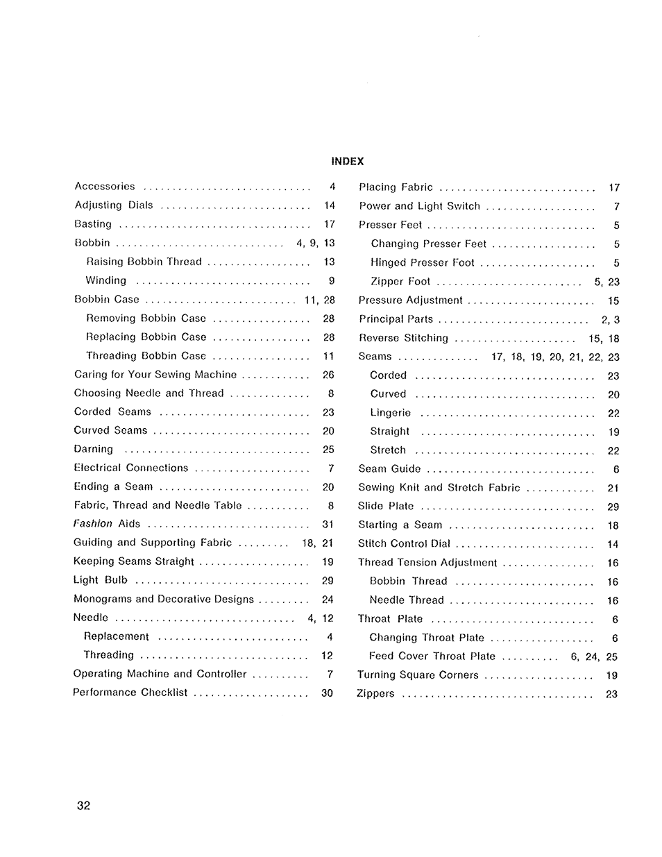 SINGER 719 User Manual | Page 34 / 36