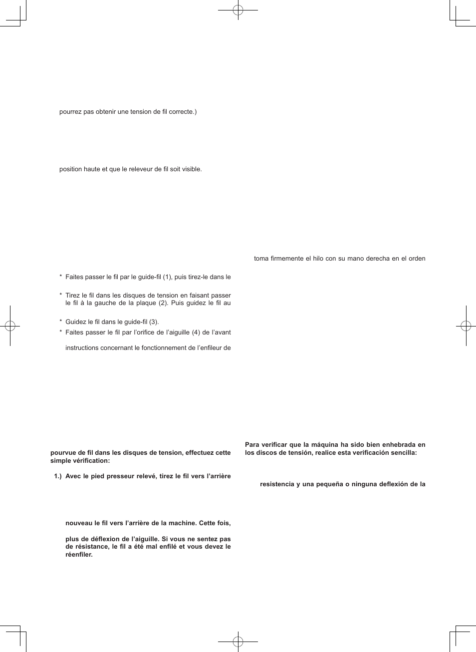 Enfilage du fil supérieur, Enhebrado del hilo superior | SINGER 7412 User Manual | Page 19 / 69