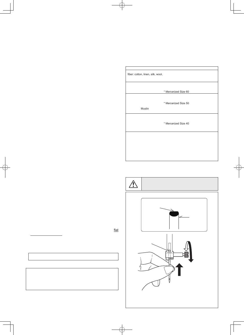 Needle, thread and fabric chart, Changing the needle | SINGER 7412 User Manual | Page 22 / 69