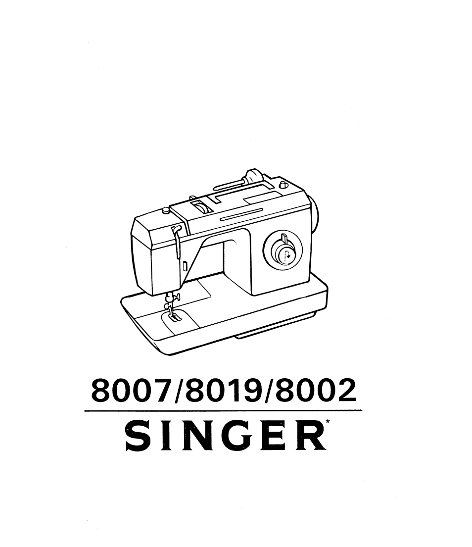 SINGER 8019 User Manual | 56 pages