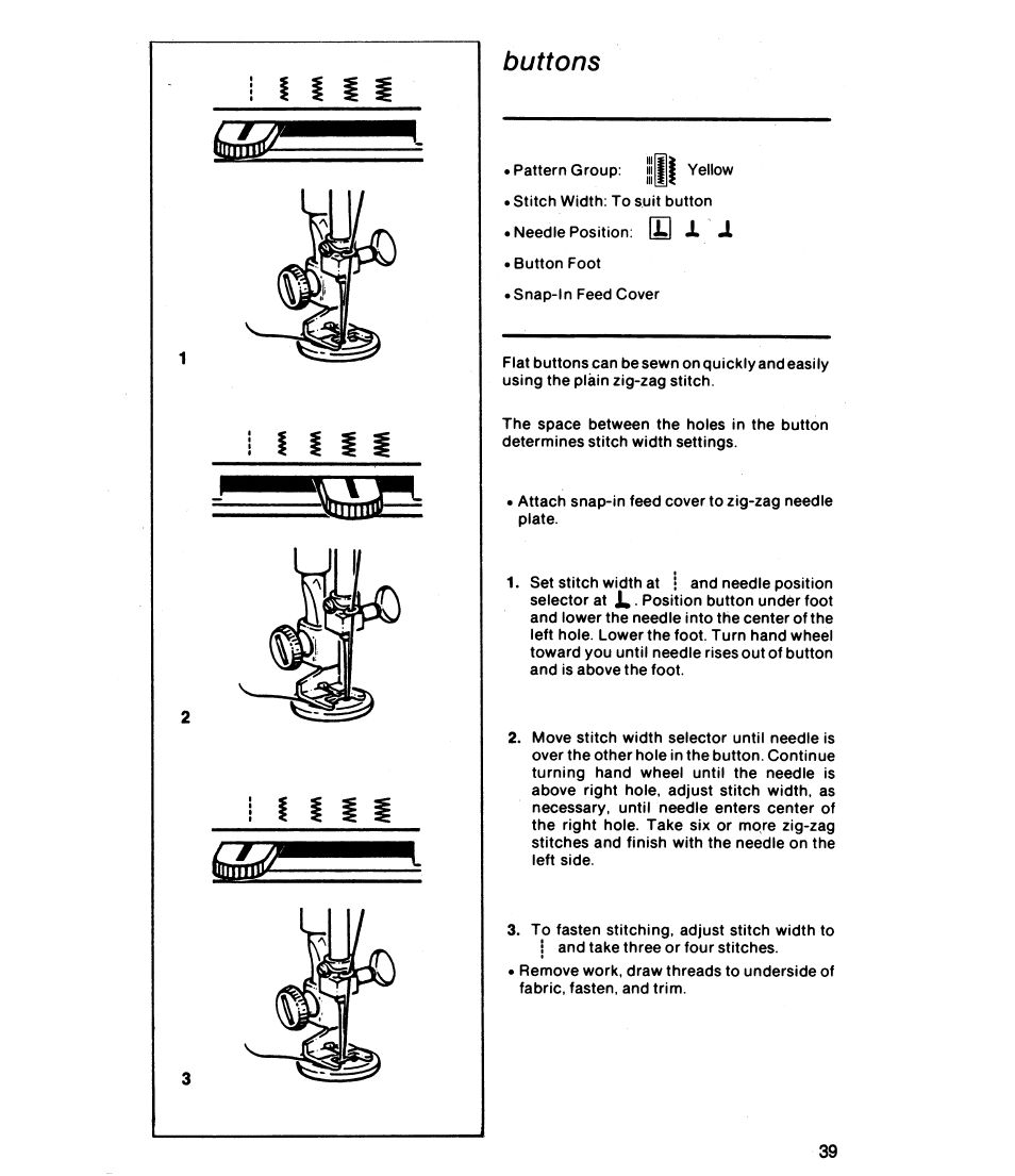 Buttons, Jj jl | SINGER 8019 User Manual | Page 41 / 56