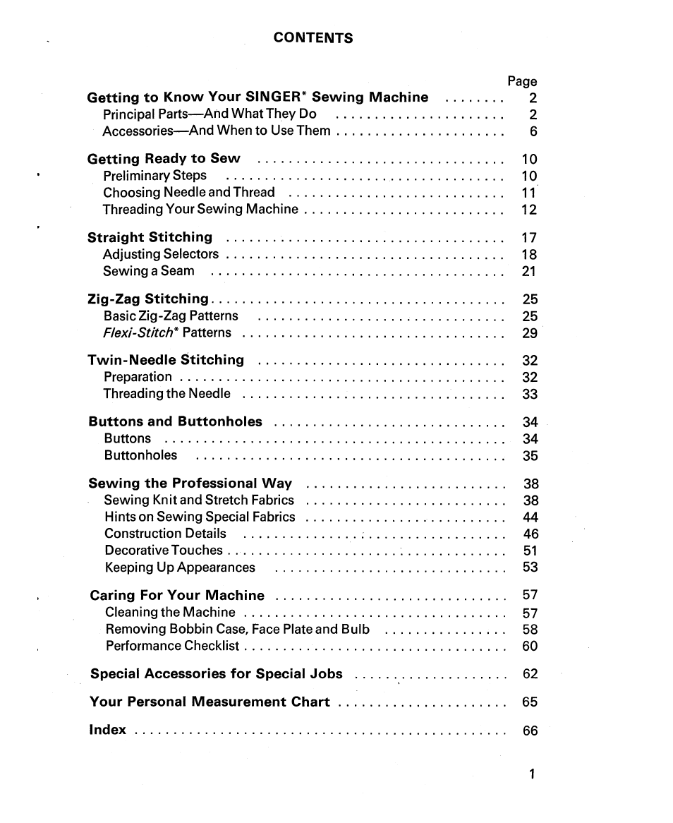 SINGER 814 Stylist User Manual | Page 3 / 72