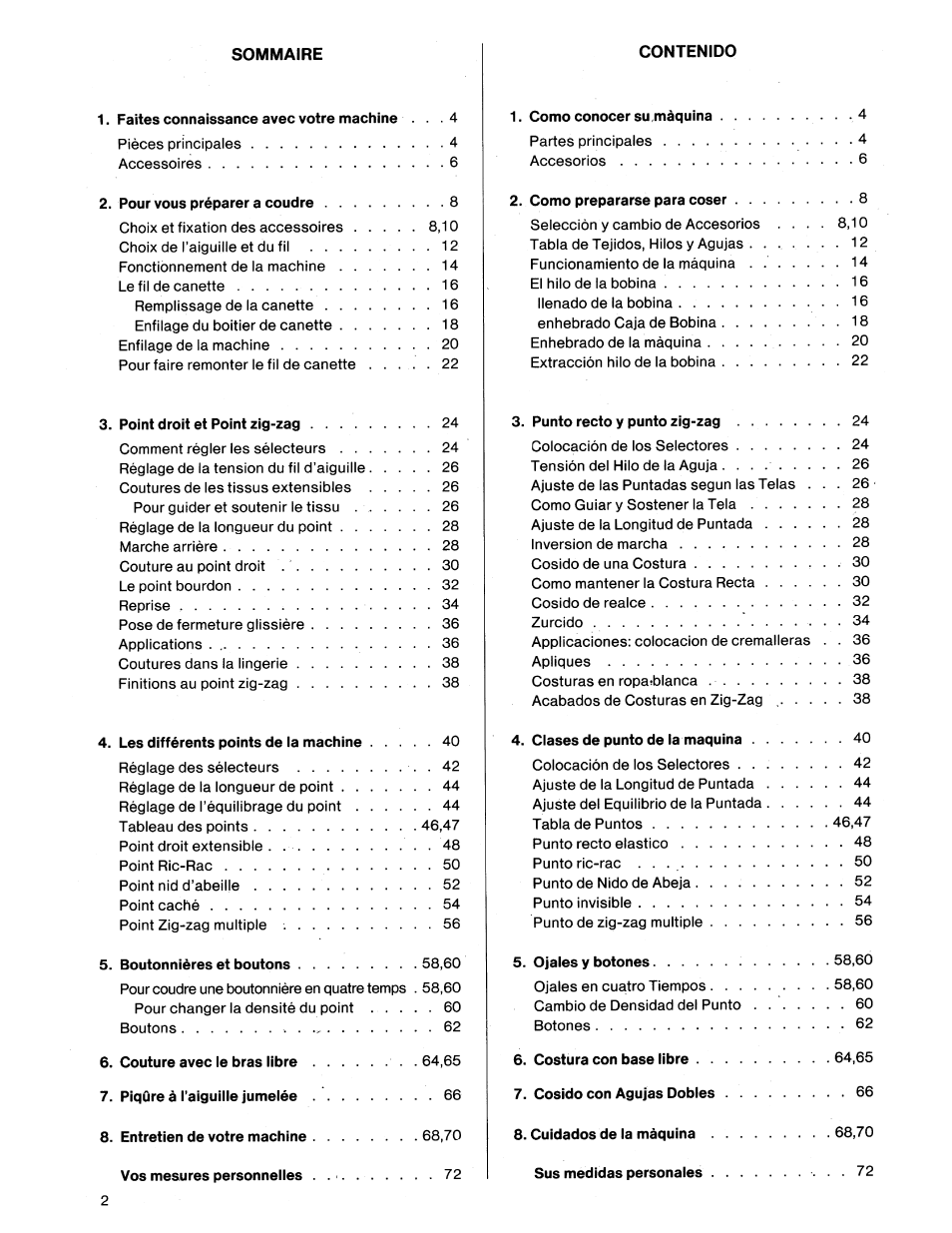 SINGER 8614 User Manual | Page 4 / 74