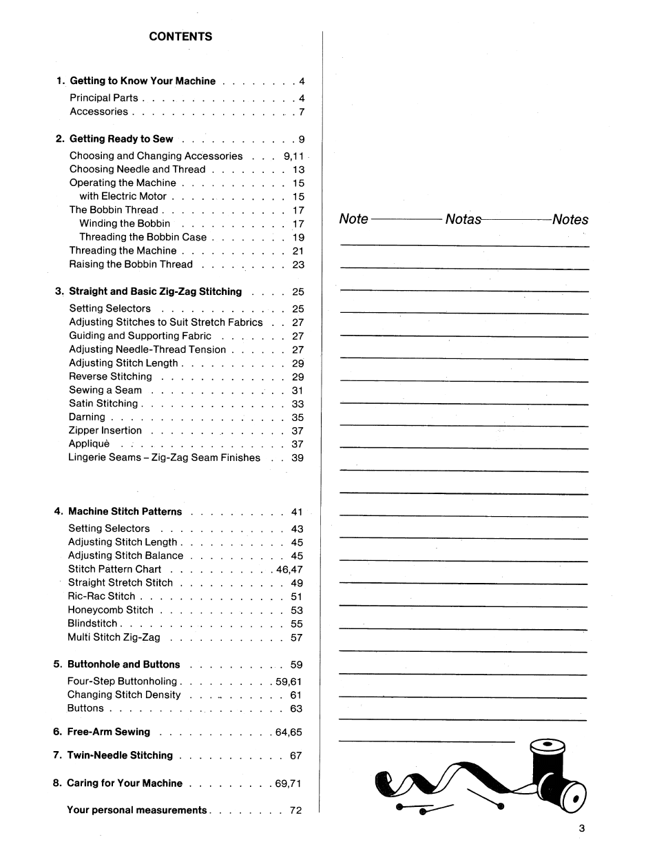 SINGER 8614 User Manual | Page 5 / 74