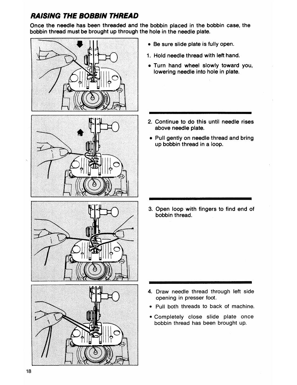 Raising the bobbin thread | SINGER 7050 User Manual | Page 20 / 51