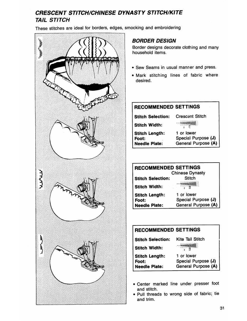 Border design | SINGER 7050 User Manual | Page 33 / 51