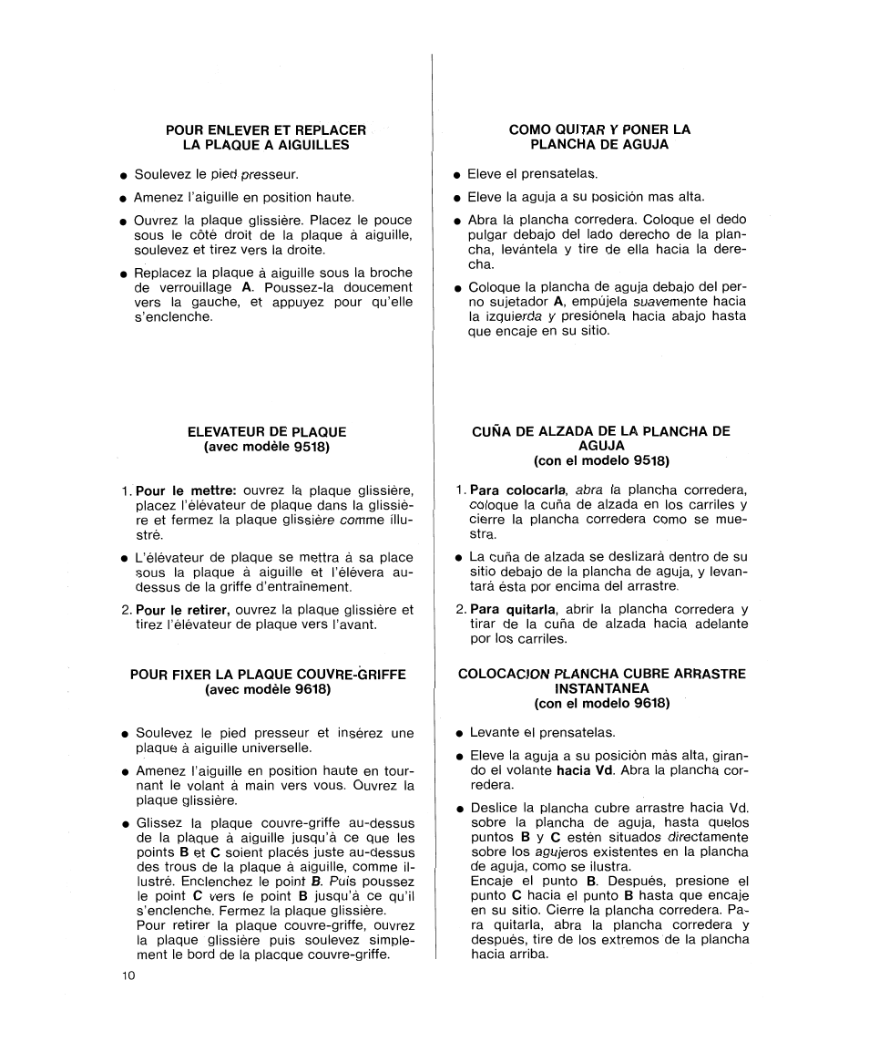 SINGER 9618 User Manual | Page 12 / 74