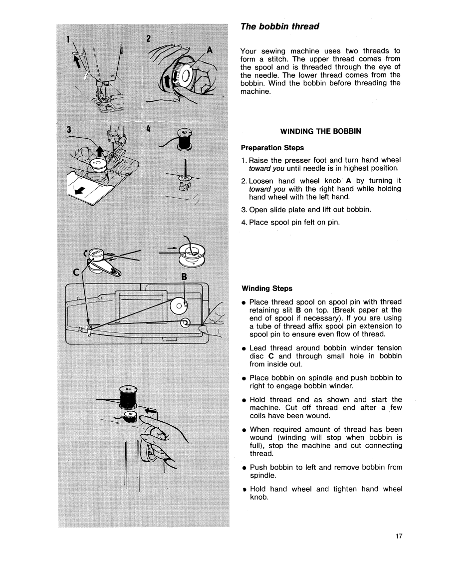The bobbin thread | SINGER 9618 User Manual | Page 19 / 74