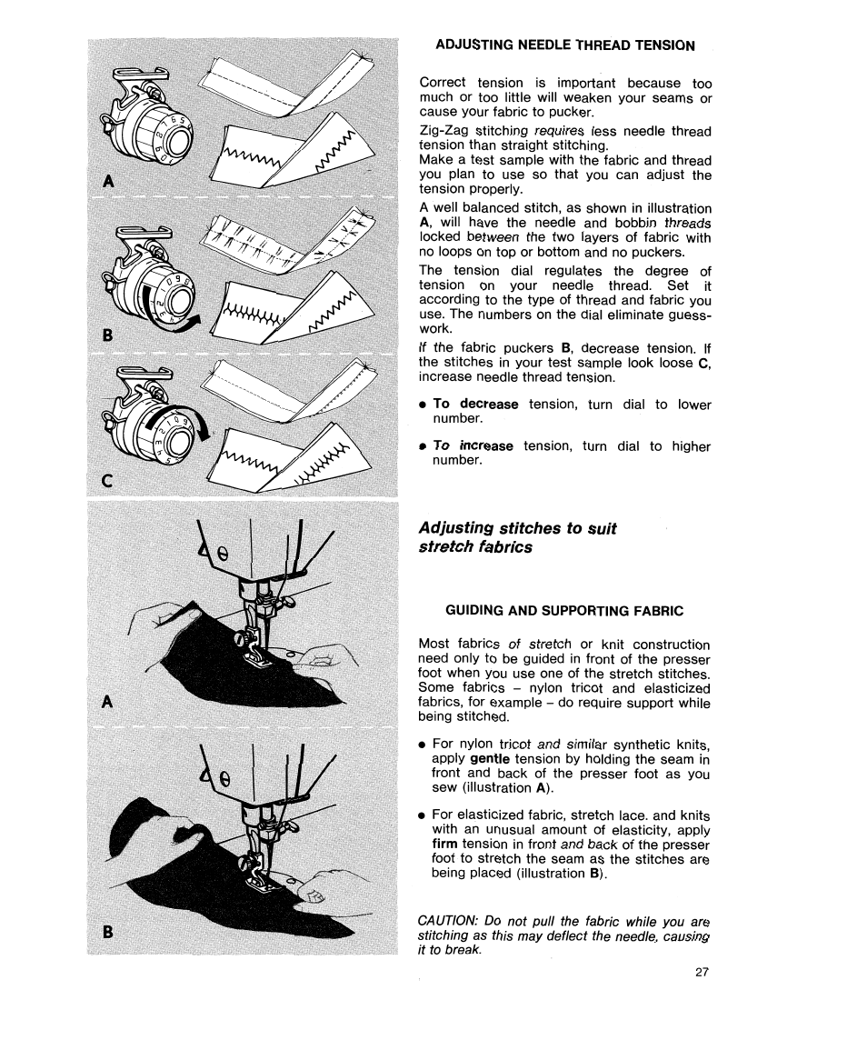 Adjusting stitches to suit stretch fabrics | SINGER 9618 User Manual | Page 29 / 74