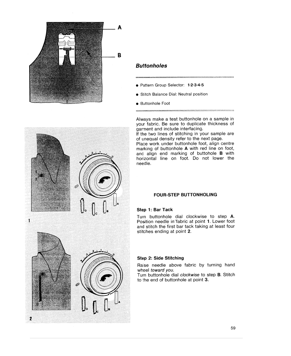 Buttonholes | SINGER 9618 User Manual | Page 61 / 74