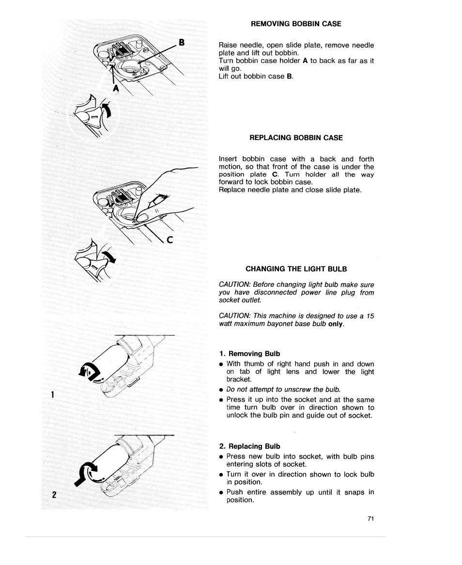 SINGER 9618 User Manual | Page 73 / 74