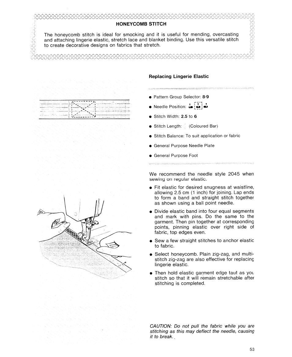 Replacing lingerie elastic, I 'xxr | SINGER 9614 User Manual | Page 55 / 76